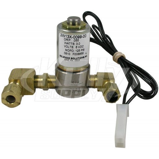 Zurn PESS6000-20 Solenoid Valve 6 VDC (with Elbow Fittings)