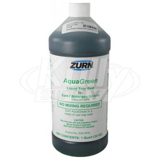 Zurn ZGS-32OZ AquaGreen Waterless Urinal Sealant (1 Quart Bottle)
