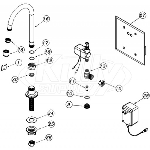 Zurn Z6903-76 AquaSense Faucet Parts Breakdown | ZurnProducts.com