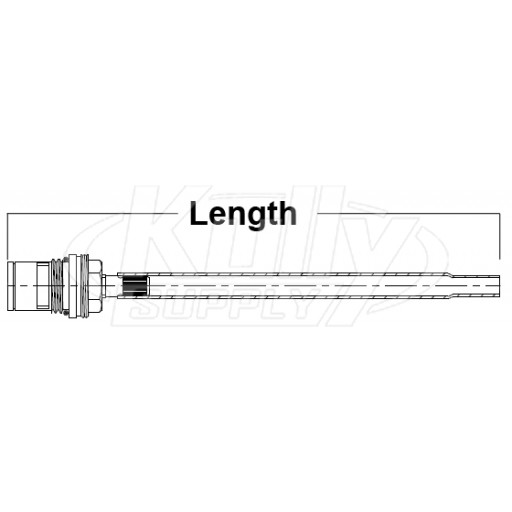Zurn 61402-018 Cartridge/Tube Assembly - Length 20-1/8", 18" Wall Thickness