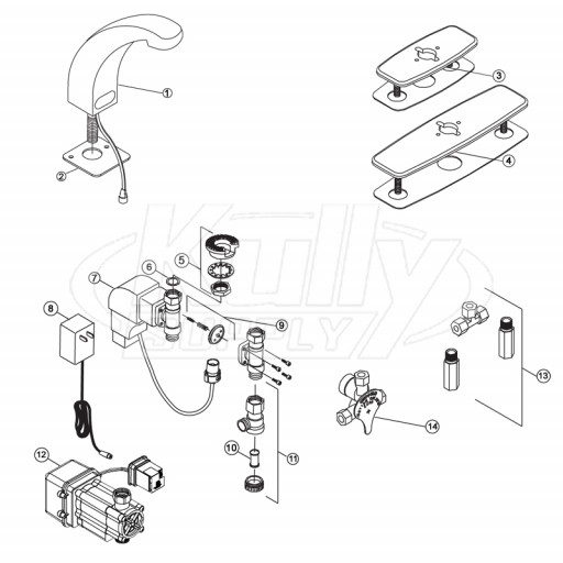 Zurn Z6913 AquaSense Faucet Parts Breakdown