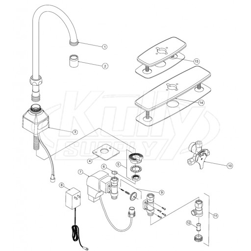 Zurn Z6920 AquaSense Faucet Parts Breakdown