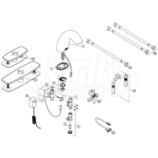 Zurn Z6930-XL AquaSense Faucet Parts Breakdown