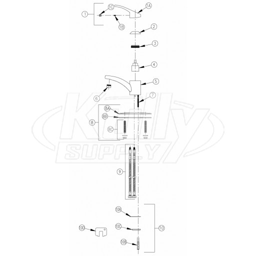 Zurn Z82200-CP4 Parts Breakdown