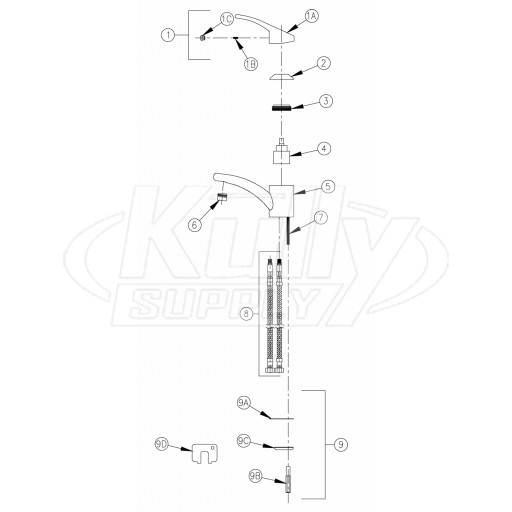 Zurn Z82200 Faucet Parts Breakdown