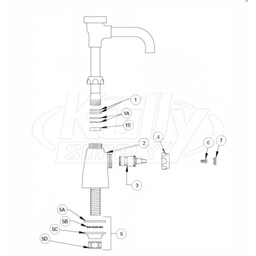 Zurn Single Control Vacuum Breaker Lab Faucet Parts Breakdown 