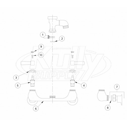 Zurn Z842 Vacuum Breaker Faucet Parts Breakdown 