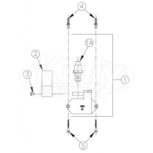 Zurn Z85100 Single Foot Pedal Valve Parts Breakdown