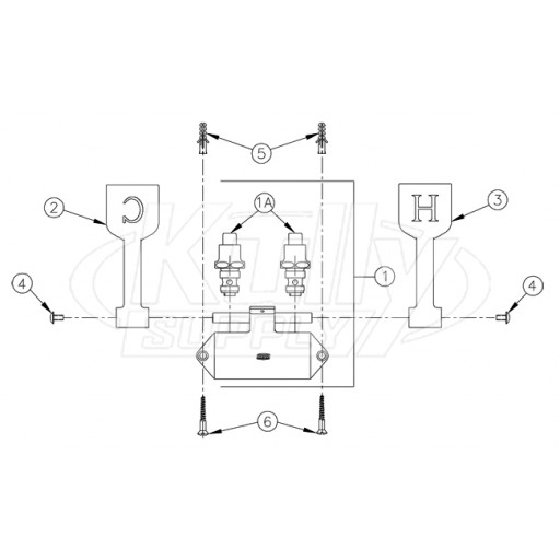 Zurn Z85500-LM Double Foot Pedal Valve Parts Breakdown