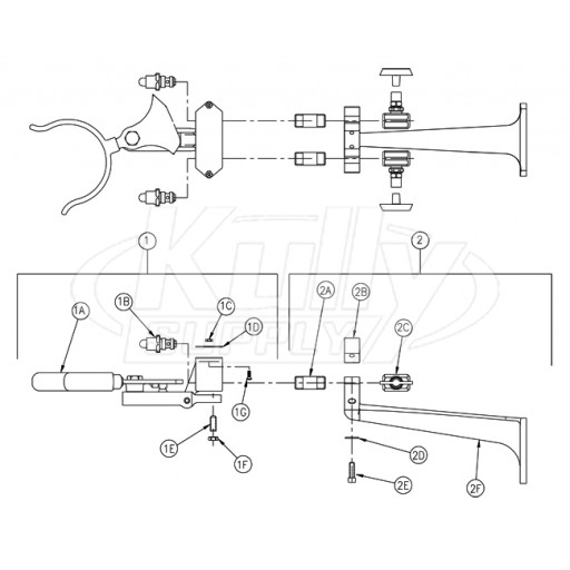 Zurn Z85700 Knee Action Valve Parts Breakdown