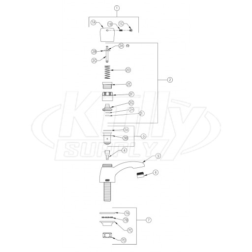 Zurn Z86100 Parts Breakdown 