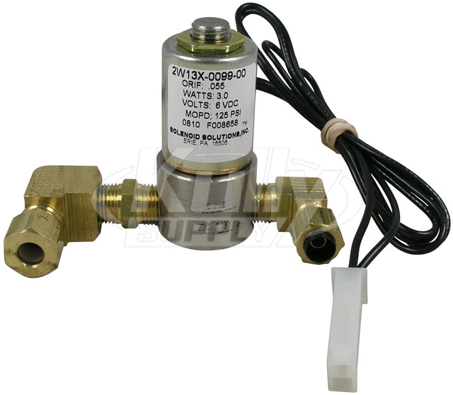 Zurn PESS6000-20 Solenoid Valve 6 VDC (with Elbow Fittings)