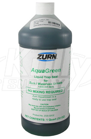 Zurn ZGS-32OZ AquaGreen Waterless Urinal Sealant (1 Quart Bottle)