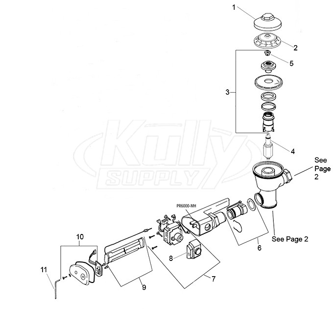 Zurn Zr Retro Flush Flush Valve Parts Breakdown Zurnproducts Com