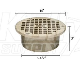 Zurn ZB400-10B Z400 "TYPE B" Round Strainer - Polished Bronze Top
