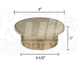 Zurn ZN400-5D Z400 "TYPE D" Round Strainer - Polished Nickel Bronze Top
