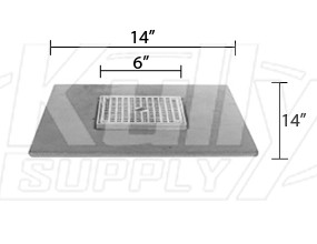 Zurn ZB400-6SL Z400 "TYPE SL" Square Strainer - Polished Bronze Top