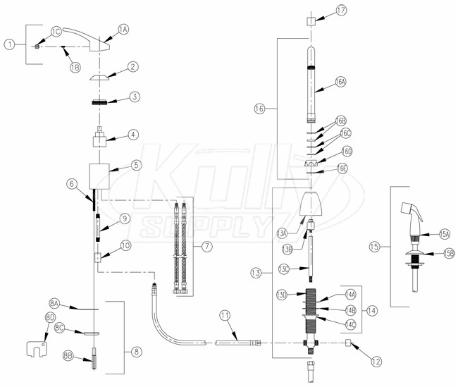 116X Nozzles, Goosenecks & Spouts | T&S Brass