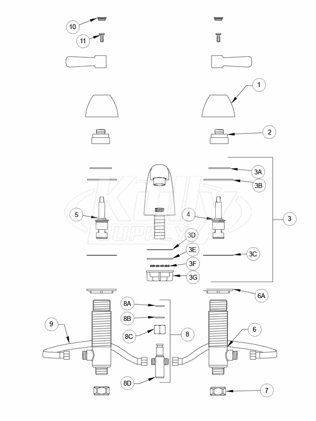 Zurn Z831R1 Parts Breakdown 