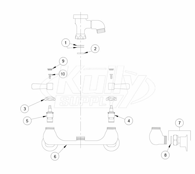 Zurn Z842 Vacuum Breaker Faucet Parts Breakdown 