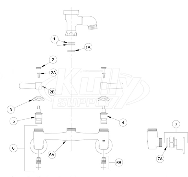 Zurn Z843 Vacuum Breaker Faucet Parts Breakdown 