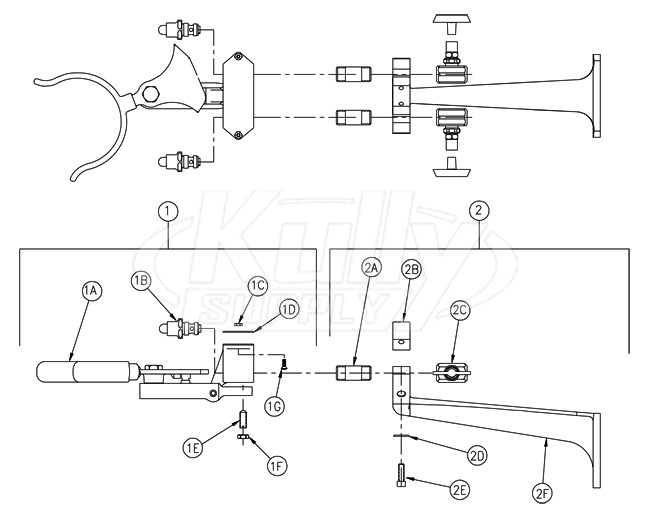 Zurn Z85700 Knee Action Valve Parts Breakdown