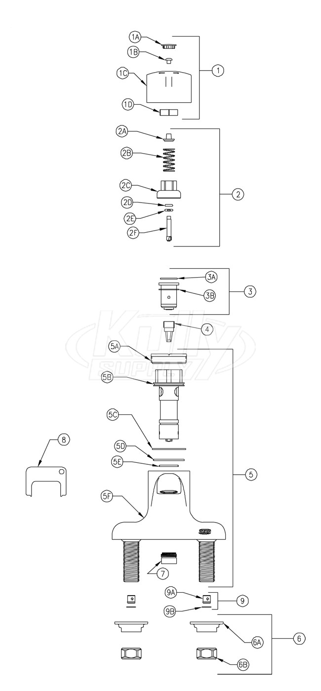 Zurn Z86000 Parts Breakdown 
