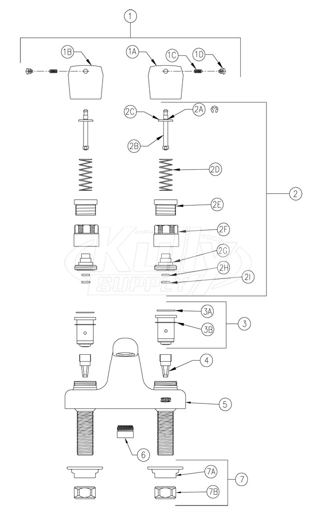 Zurn Z86500 Parts Breakdown 