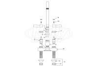Zurn Z812 4" Centerset Faucet (Gooseneck Spouts) Parts Breakdown