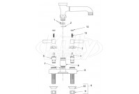 Zurn Z812 4" Centerset Faucet (Vacuum Breaker Spouts) Parts Breakdown