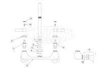 Zurn Z842 Gooseneck Faucet Parts Breakdown 