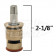 Zurn 59517002 Ceramic Hot Water Cartridge (Short) (Discontinued)